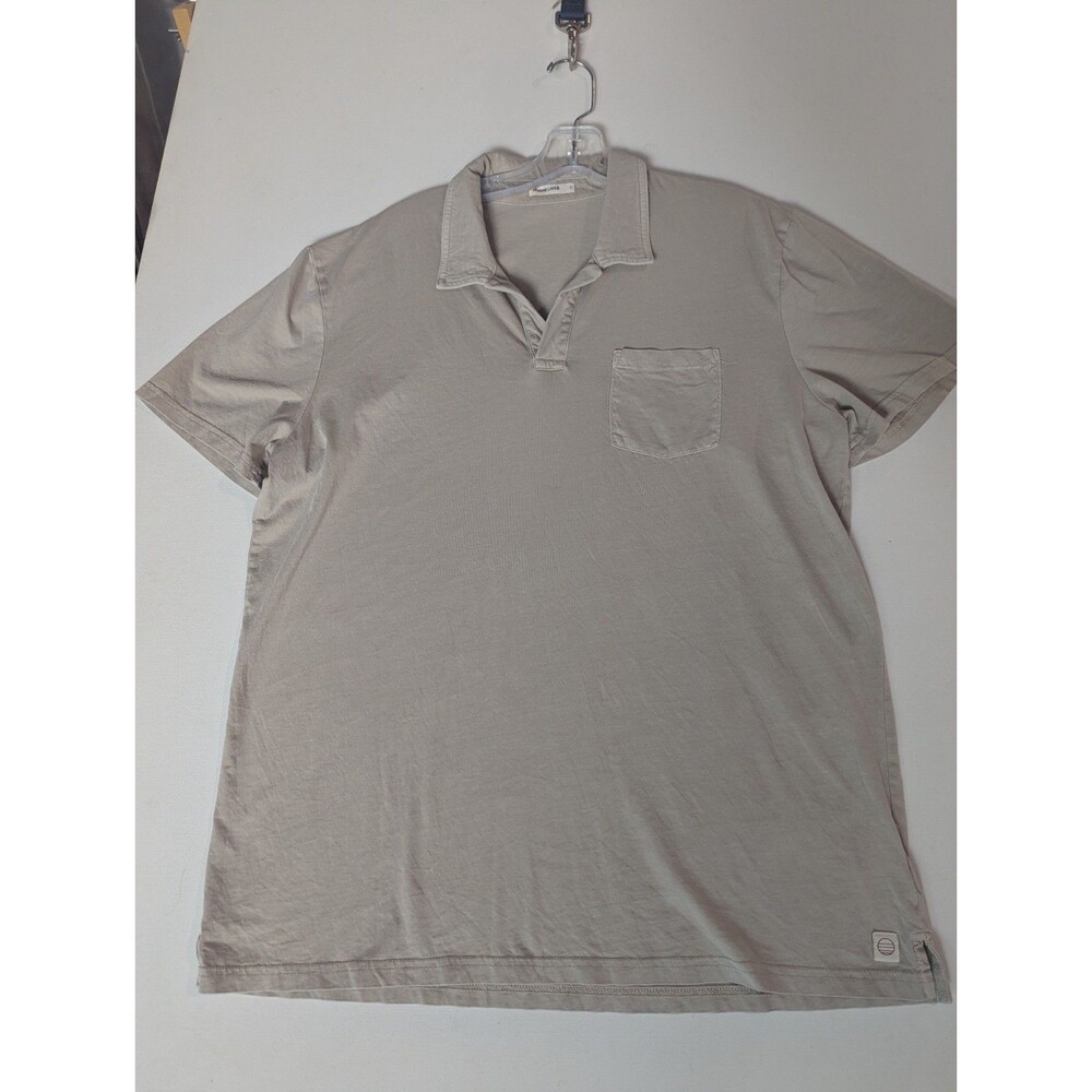 Marine Layer Polo Shirt Men’s Large Sea Change Pocket Cotton Beach Resortwear